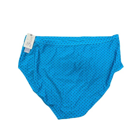 Vanity Fair Womens Blue Polka Dot High-Waist Briefs Size 3X Nylon Blend - Picture 6 of 8